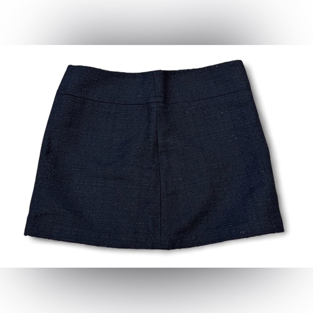 THEORY Black Textured Cotton Blend Mini Skirt Tailored Women’s Size 4